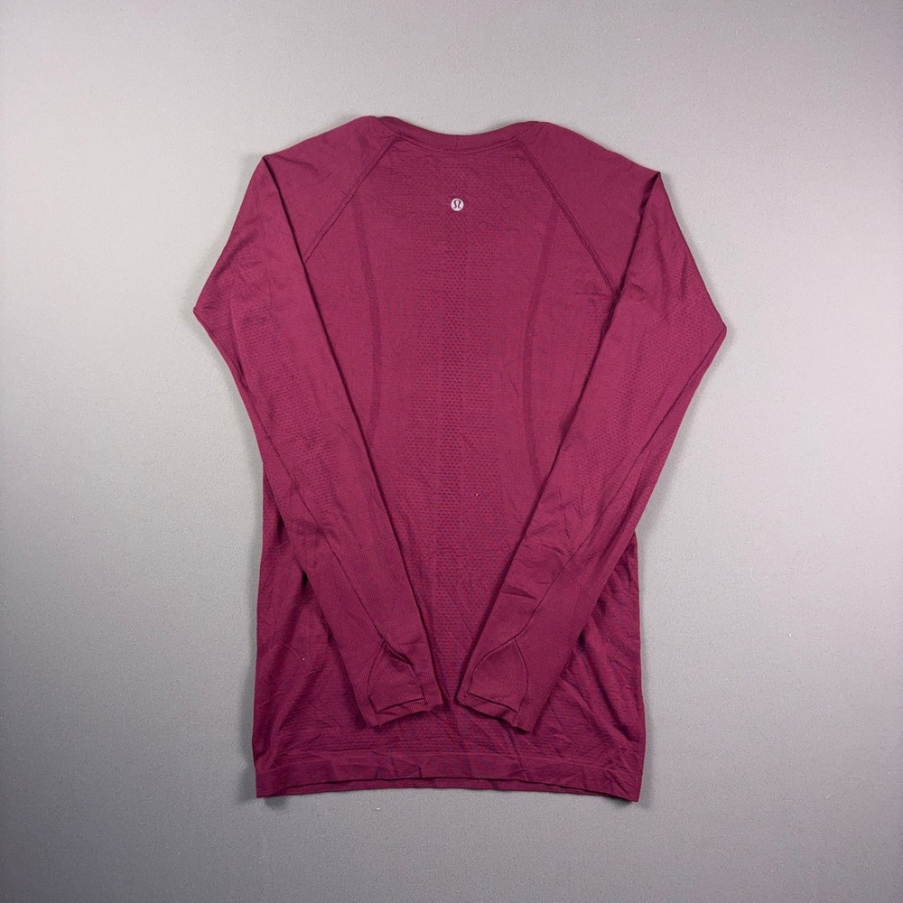 Lululemon Swiftly Tech Long Sleeve Shirt Magenta Purple Thumbholes Running Top